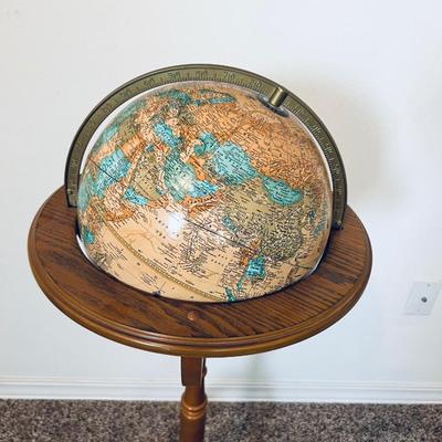 POWELL World Globe On Wooden Stand