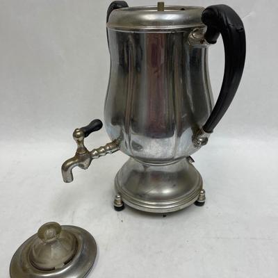 coffee urn coffee maker silver plated double handled