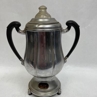 coffee urn coffee maker silver plated double handled