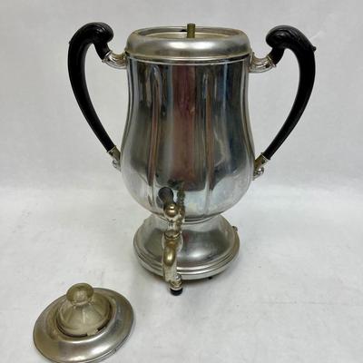 coffee urn coffee maker silver plated double handled