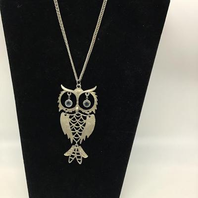Articulated Large Owl Pendant Necklace
