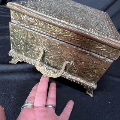 Silver plate jewelry box