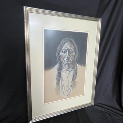 Charcoal picture Indian