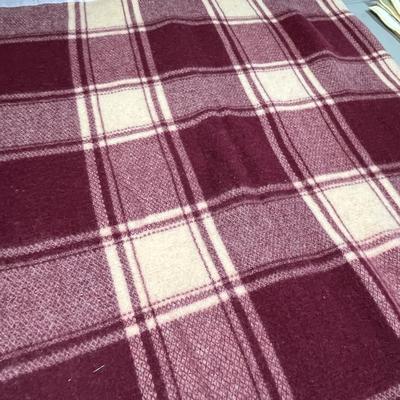 Plaid wool blanket