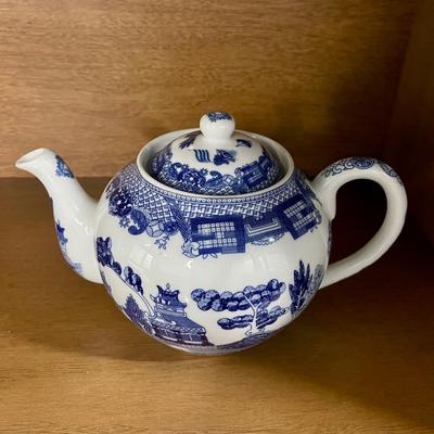 Blue and white teapot