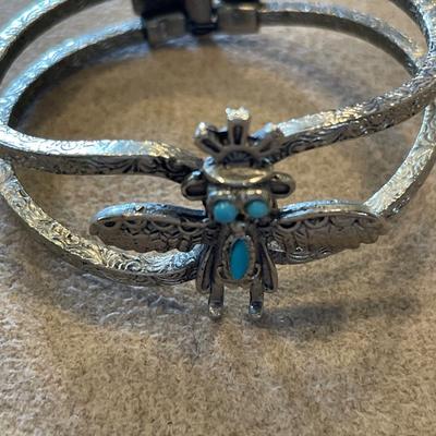 Unique Aztec bracelet stamped genuine copper