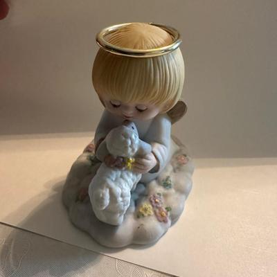 Vintage Porcelain Angel Halo Figure