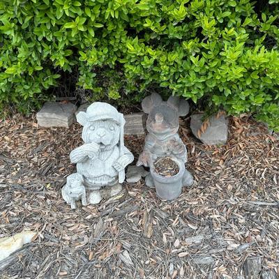Outdoor Bear and Mini Statue