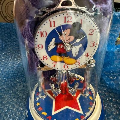 VINTAGE Disney Mickey Mouse 75th Anniversary Domed Clock 9