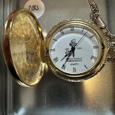 Statue of Liberty Pocket Watch with COA American International Mint