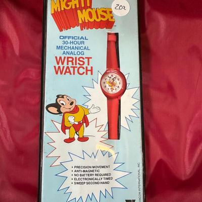 1985 Mighty Mouse Wristwatch by Bradley