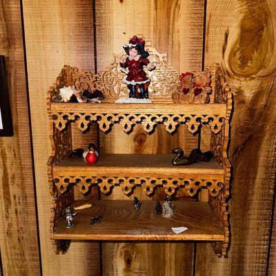 Vintage Mahogany Wall Shelf