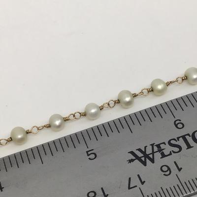 10 Kt Gold Freshwater Cultured Pearl Necklace