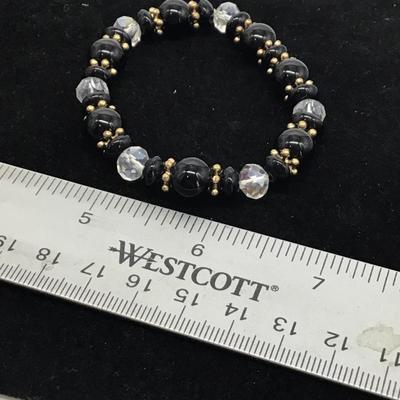 Black oynx beaded bracelet