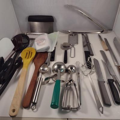 Collection of Kitchen Utensils and Cutlery