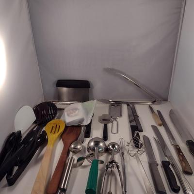 Collection of Kitchen Utensils and Cutlery