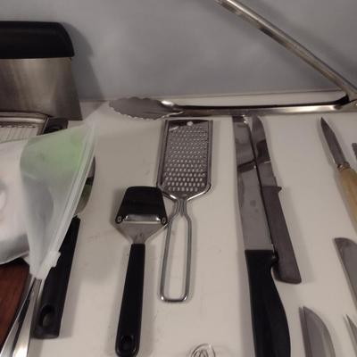 Collection of Kitchen Utensils and Cutlery