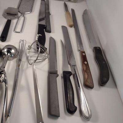 Collection of Kitchen Utensils and Cutlery
