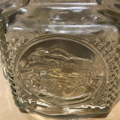 Vintage Lamp Light Farms "Horse and Buggy" Hurricane Lamp