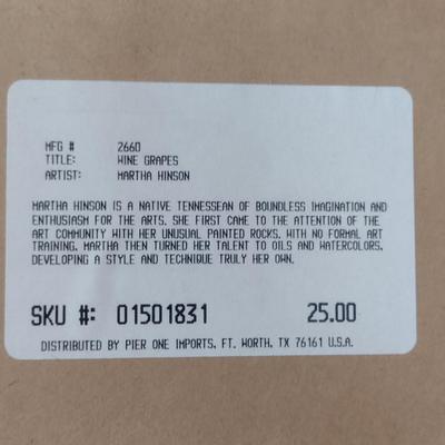 Pair of Framed Grape Theme Kitchen Art Prints by Martha Hinson