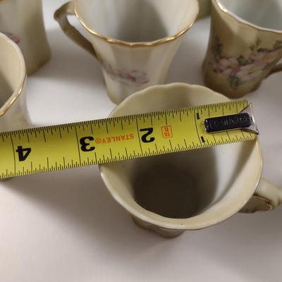 Antique Nippon Hand Painted Chocolate Pot with Eleven Cups