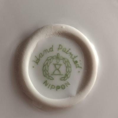 Antique Nippon Hand Painted Chocolate Pot with Eleven Cups