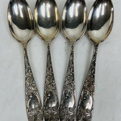 4 Big Silverplate Serving Spoons Gorham