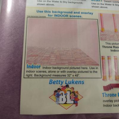Betty Lukens Inspirational Felt Background Sets for Bible Lessons- Nine Pieces