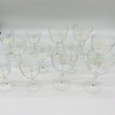 Vintage IRIDESCENT GLASSWARE 12 Total
