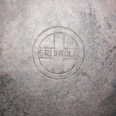 GRISWOLD CASTIRON SKILLET AND SWISS CAMPING EATING UTENSELS