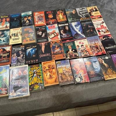 Lot of (40) VHS MOVIES SOME SEALED ALL EXCELLENT HOLLYWOODS GREATEST ACTORS AND ACTRESSES