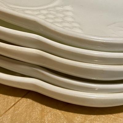 Colony Harvest Milk Glass Sandwich Dishes and Platter Lot of 11