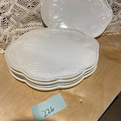 Colony Harvest Milk Glass Sandwich Dishes and Platter Lot of 11