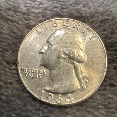 us coins quarter auction 1964 Silver last year of production