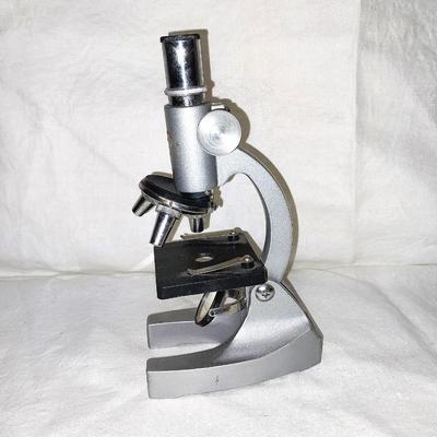 MICROSCOPE -VINTAGE BELL AND OTHER VINTAGE OFFICE ITEMS