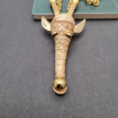 Vintage Razza Giraffe Pendant Necklace