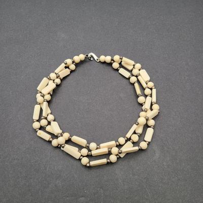 Two Vintage Bone Necklaces