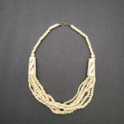 Two Vintage Bone Necklaces