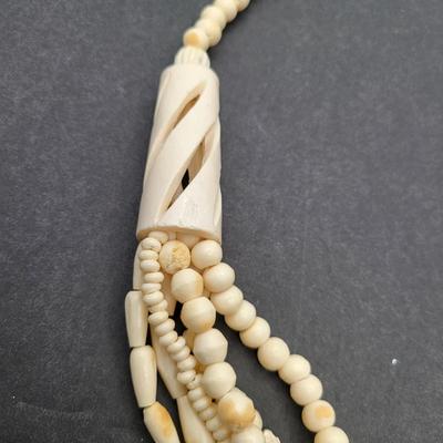 Two Vintage Bone Necklaces