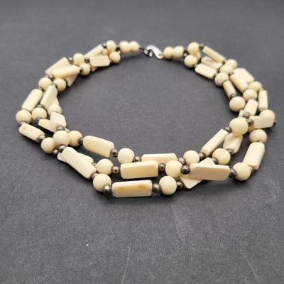 Two Vintage Bone Necklaces