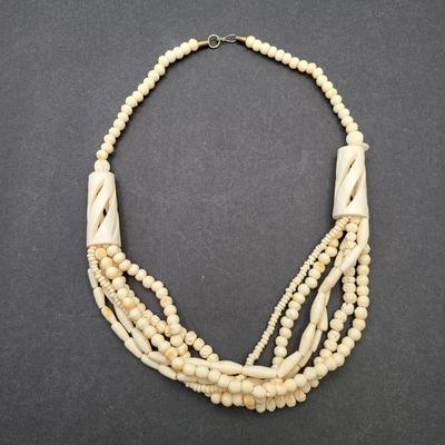 Two Vintage Bone Necklaces