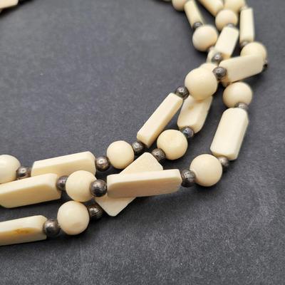 Two Vintage Bone Necklaces