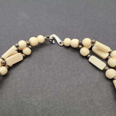 Two Vintage Bone Necklaces