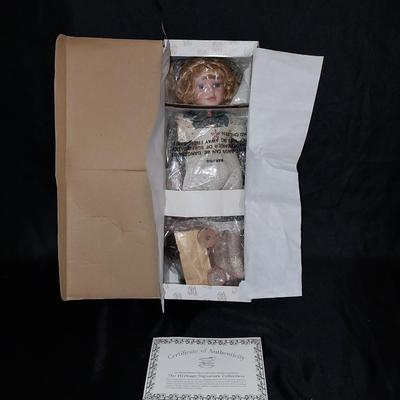 PORCELAIN DOLLWITH CERTIFICATE OF AUTHENTICITY