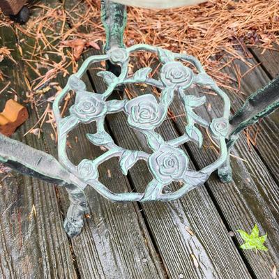 Large Heavy Cast Metal Candle Holder Planter Stand 27" x10"