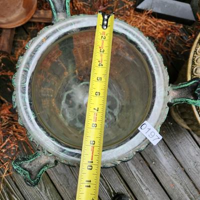 Large Heavy Cast Metal Candle Holder Planter Stand 27" x10"