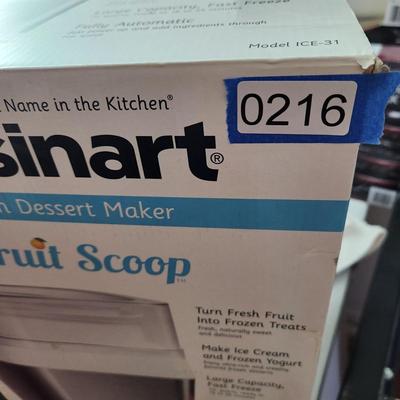 Cuisinart Frozen Dessert Ice Cream Maker Fruit Scoop New in Box