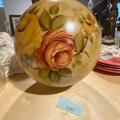 Vintage Nectarine and Roses Lamp Shade Globe