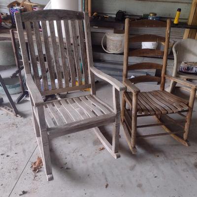 Wood Porch Rockers Set of Two (MB)