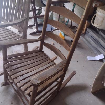 Wood Porch Rockers Set of Two (MB)